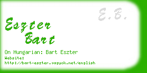 eszter bart business card